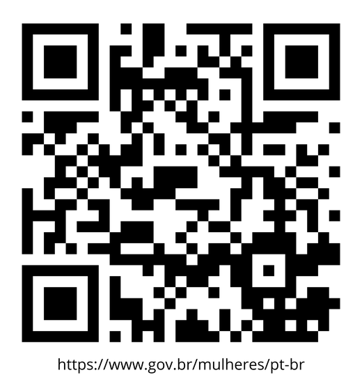 QR Code que leva ao site oficial do Ministério das Mulheres